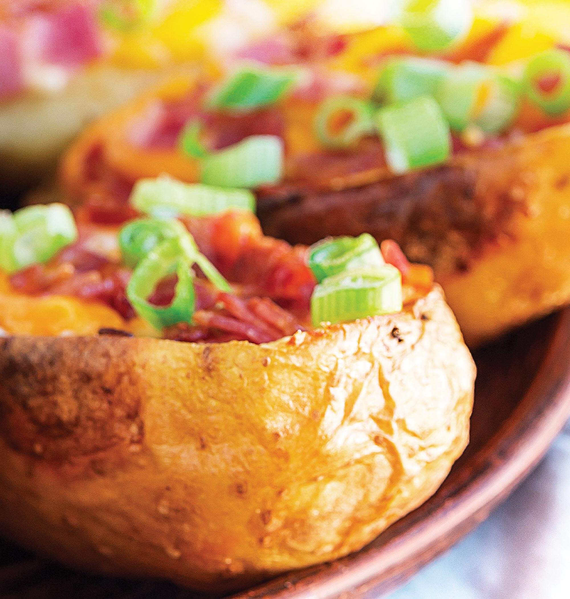 Bacon Cheddar Potato Skins | Healthy Ceramic Nonstick Cookware | GreenPan New Zealand