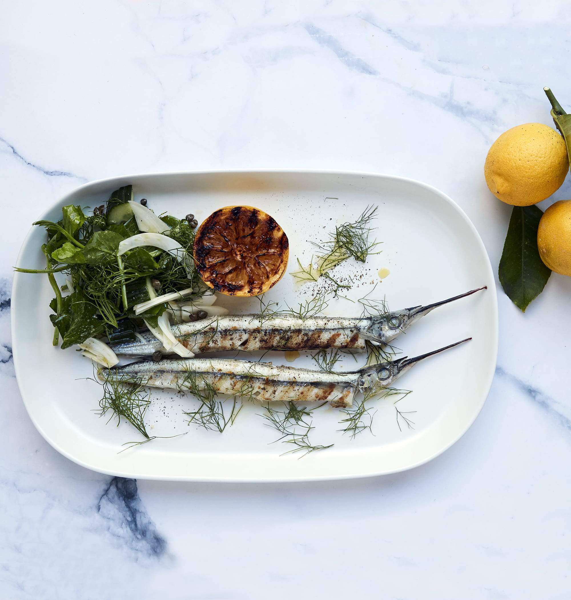 Grilled Garfish with a Fennel, Dill and Cucumber Salad | Healthy Ceramic Nonstick Cookware | GreenPan New Zealand