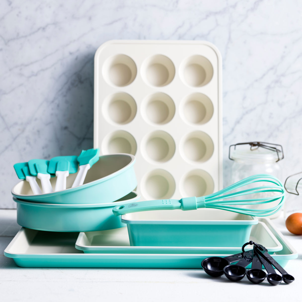 GreenLife Bakeware<br> 12pc Bakeware Sets, Turquoise