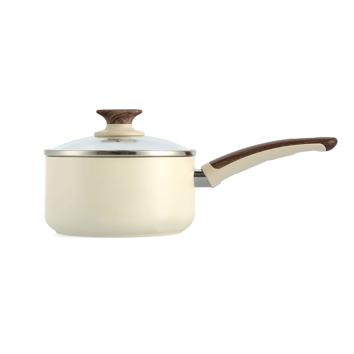 Wood-Be<br> Saucepan with Lid, Cream White - 16cm