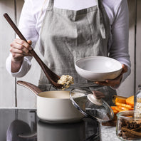 Wood-Be Saucepan with Lid, Cream White - 16cm