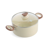 Wood-Be stock pot with lid, cream white - 20cm