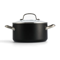 Copenhagen Stock Pot with Lid, Black - 24cm