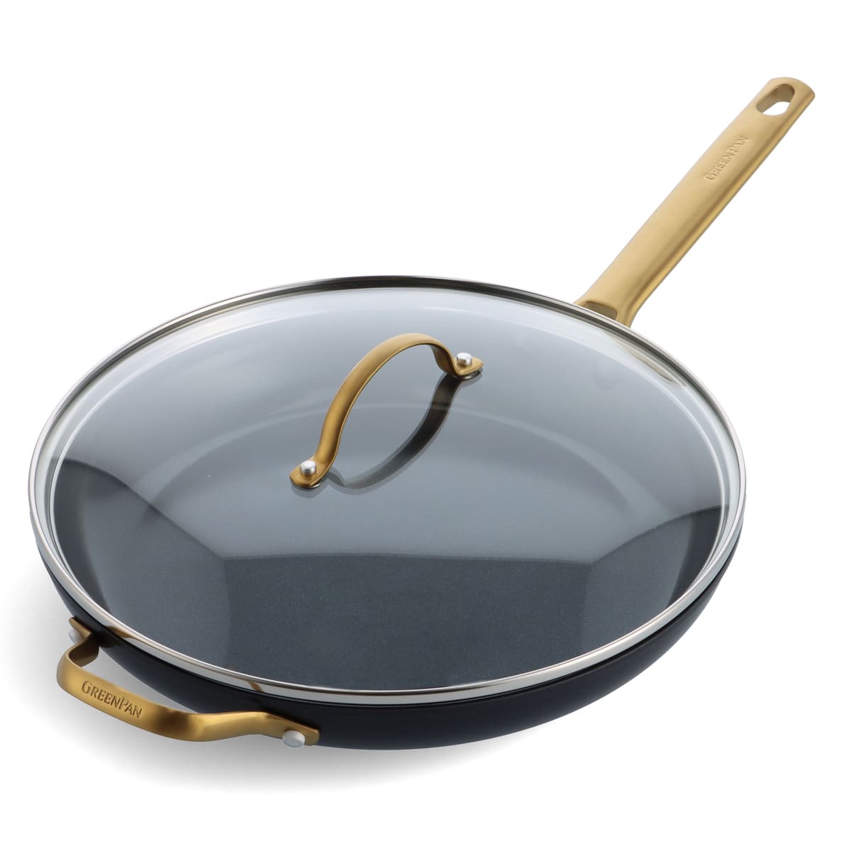 Reserve<br> FRYING PAN WITH LID, BLACK - 30CM