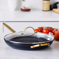 Reserve FRYING PAN WITH LID, BLACK - 30CM