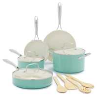 CC004710-001 - Porpoise GREENLIFE ARTISAN 12PC COOKWARE SETS, TURQUOISE - Product Image 1