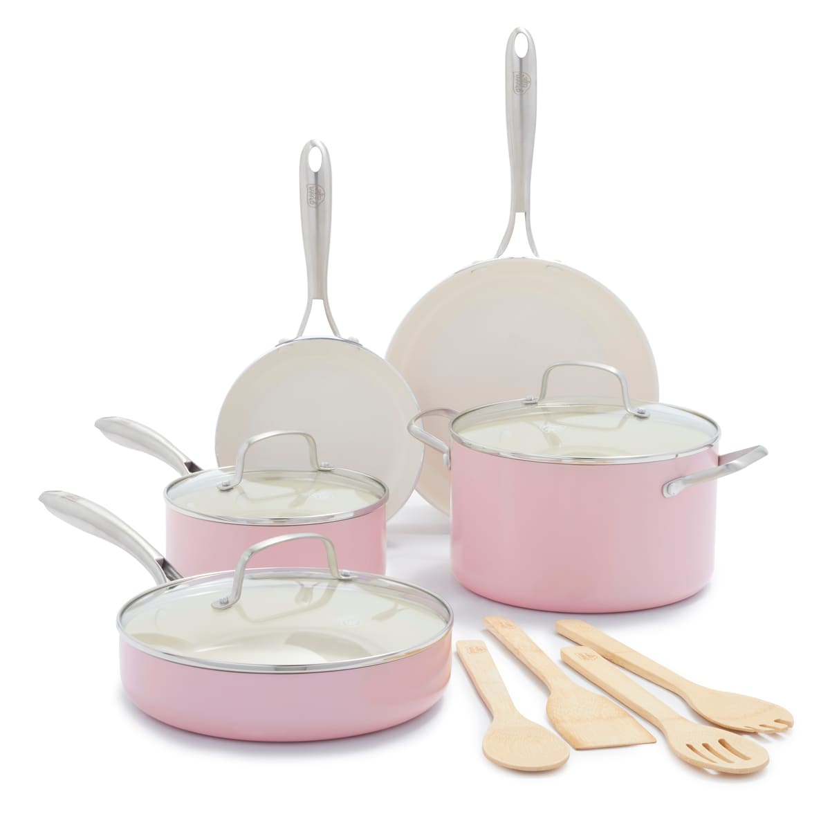 CC004711-001 - Porpoise GREENLIFE ARTISAN 12PC COOKWARE SETS, PINK - Product Image 1