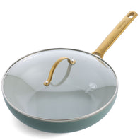 Padova WOK WITH LID, SMOKEY SKY BLUE - 28CM