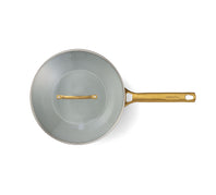 Padova WOK WITH LID, SMOKEY SKY BLUE - 28CM