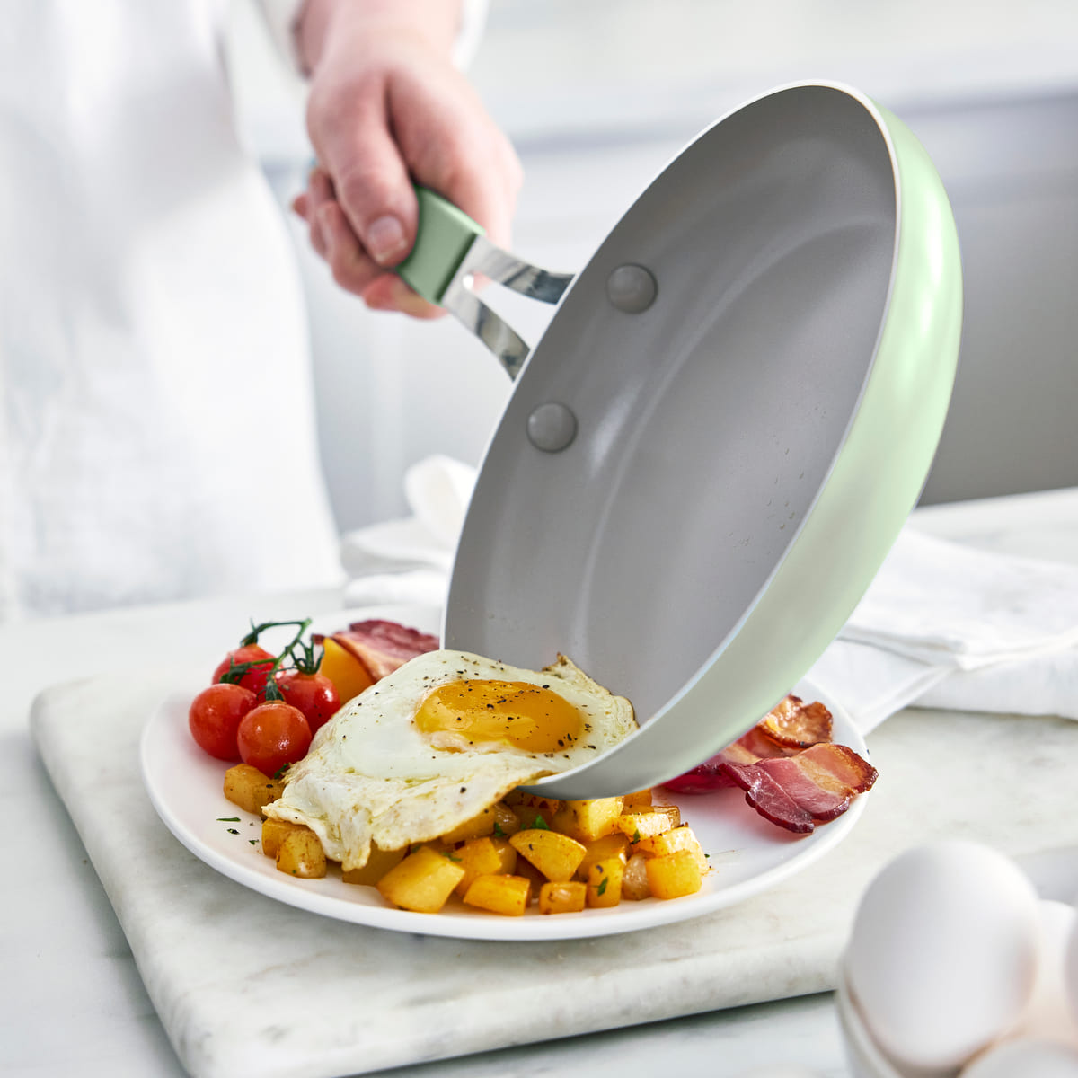 GreenLife Dream <br>11pc Cookware Set, Sage Green