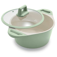 GreenLife Arte 8pc Cookware Set, Green Sage