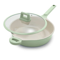 GreenLife Arte 8pc Cookware Set, Green Sage