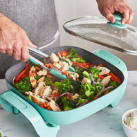GreenLife Electric Frypan in Turquoise
