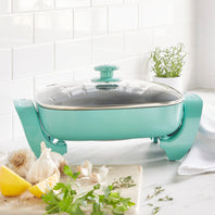 GreenLife Electric Frypan in Turquoise