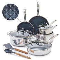 CC009807-001 - BD Bond Blue Diamond Diamond Bond 12pcs Cookware Set, Stainless Steel - Product Image 1