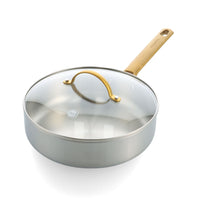 CC010330-102 - Padova Padova Skillet With Lid, Stainless Steel - 24cm - Product Image 1