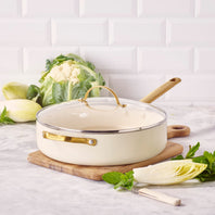 CC010332-103 - Padova Padova Skillet With Lid, Cream White - 28cm - Product Image 2