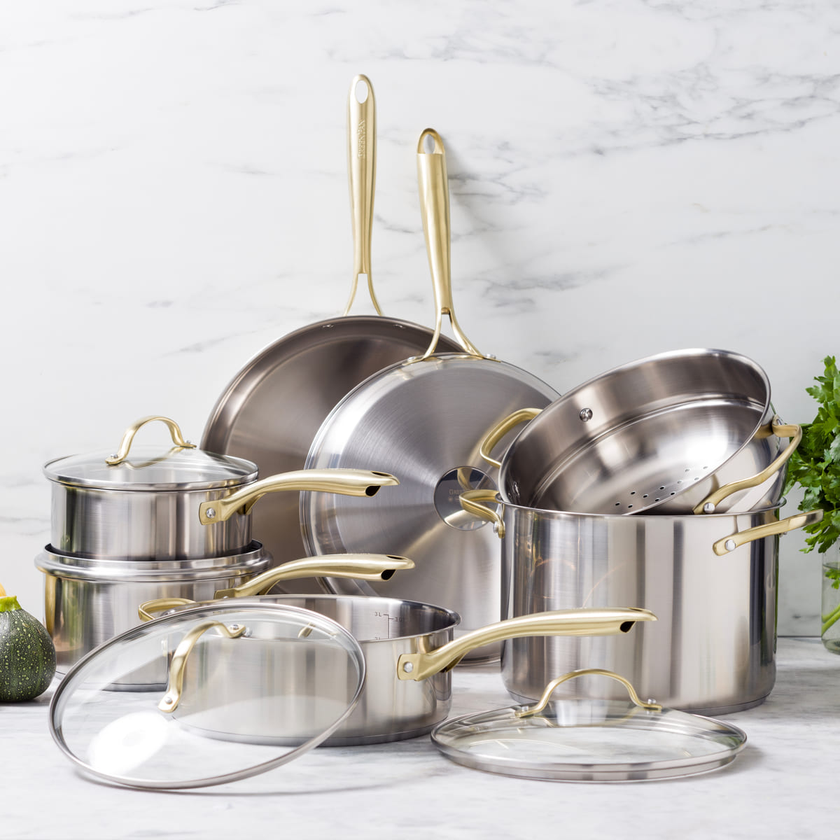 Swift<br> 11 pc Cookware Set, Stainless Steel