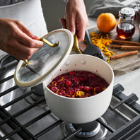 Reserve Pro Saucepan With Lid, Cream White - 18cm