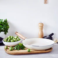 GreenChef Vintage Frying Pan, Cream White - 24cm