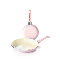 GREENLIFE SOFT GRIP  2PC COOKWARE SETS, PINK - 18 & 26CM