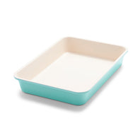 GreenLife Bakeware Rectangular Cake Pan, Turquoise - 34 x 24cm