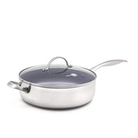 CC002257-001 - Venice Pro Skillet with Lid, Stainless Steel - 28cm - Product Image 1