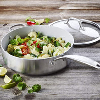 CC002257-001 - Venice Pro Skillet with Lid, Stainless Steel - 28cm - Product Image 2
