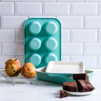 GreenLife Bakeware 4pc Bakeware Sets, Turquoise