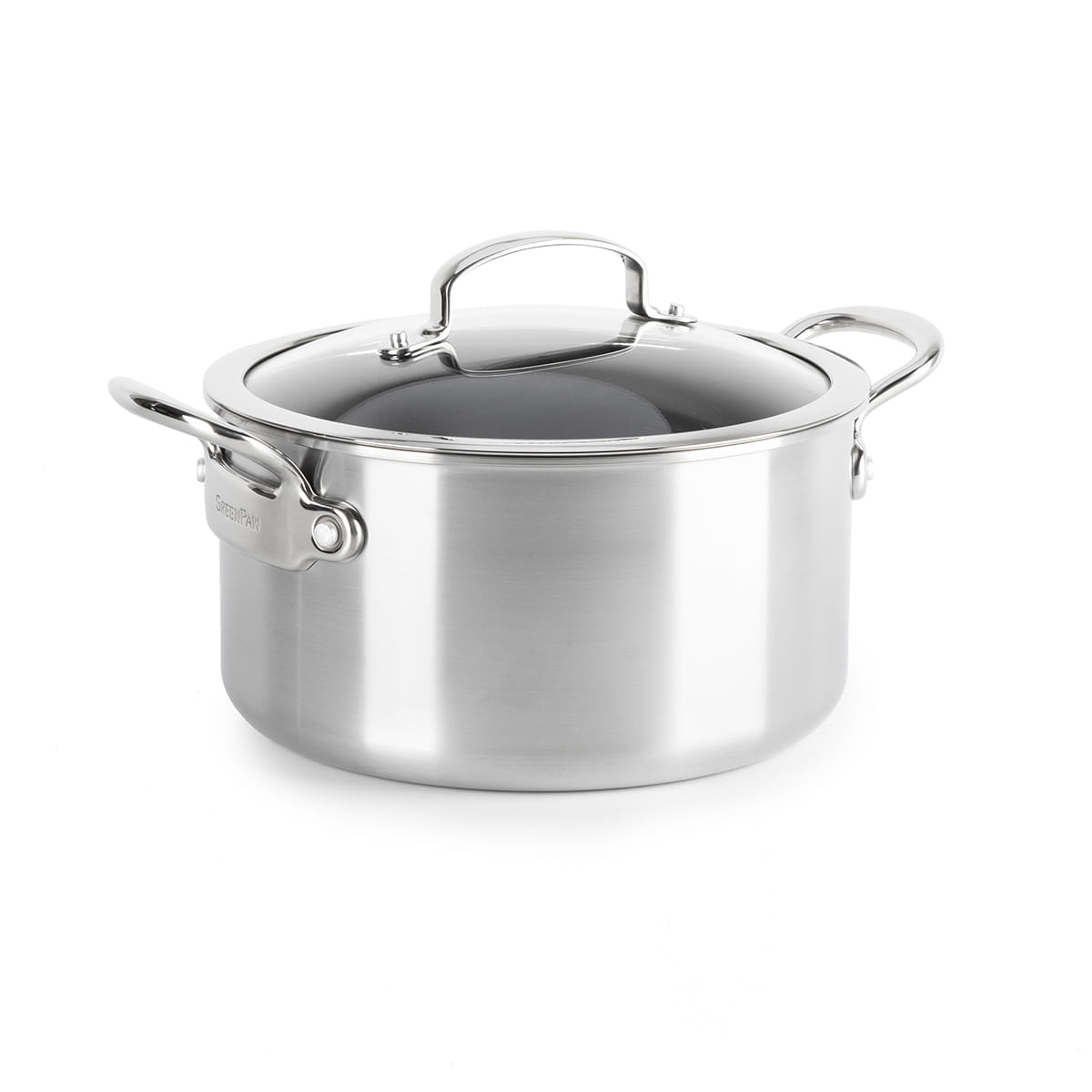 CC004407-001 - Premiere  Stock Pot with Lid, Stainless Steel - 24cm - Product Image 1